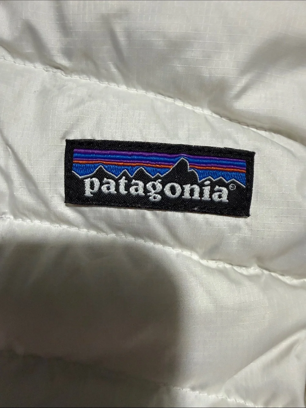 Patagonia Off-White Quilted Down Vest